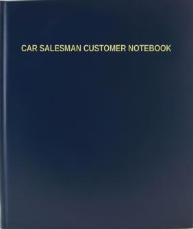 CAR SALESMAN CUSTOMER NOTEBOOK